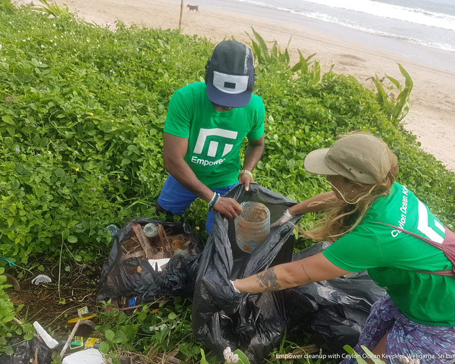 empower cleaning up the beaches in Sri Lanka